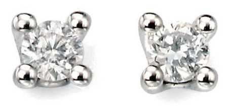 Boucle d'oreille diamant en Or blanc 375/1000