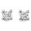 Boucle d'oreille diamant en Or blanc 375