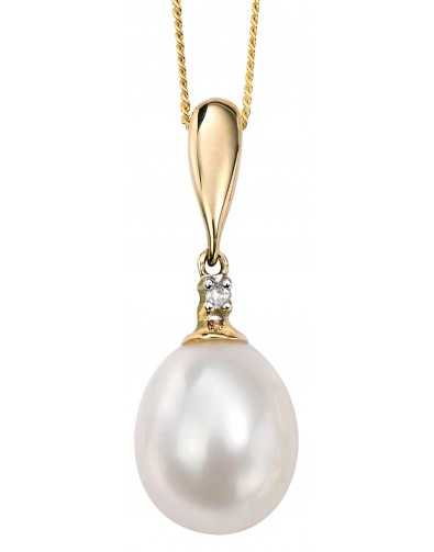 Collier perle et diamant en Or 375