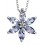 Collier fleur tanzanite et diamant en Or 375