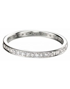 Bague anneau zirconium en argent 925