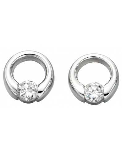 Boucle d'oreille zirconium en argent 925