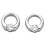 Boucle d'oreille zirconium en argent 925