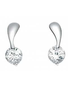 Boucle d'oreille zirconia en argent 925/1000