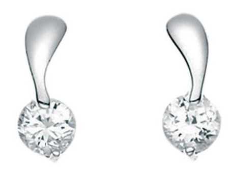 Boucle d'oreille zirconia en argent 925/1000