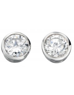 Boucle d'oreille zirconia en argent 925/1000