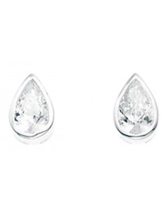 Boucle d'oreille zirconia en argent 925/1000