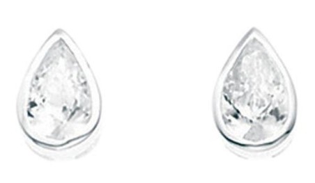 Boucle d'oreille zirconia en argent 925/1000