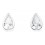 Boucle d'oreille zirconia en argent 925/1000