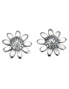 Boucle d'oreille fleur en argent 925/1000