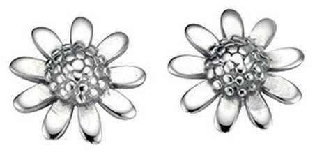 Boucle d'oreille fleur en argent 925