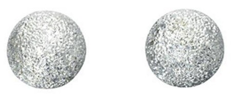 Boucle d'oreille coupe diamant en argent 925/1000