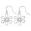 Boucle d'oreille fleur zirconium en argent 925