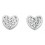 Boucle d'oreille coeur zirconium en argent 925