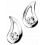 Boucle d'oreille zirconia en argent 925/1000
