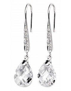 Boucle d'oreille tendance cristal en argent 925