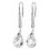 Boucle d'oreille tendance cristal en argent 925