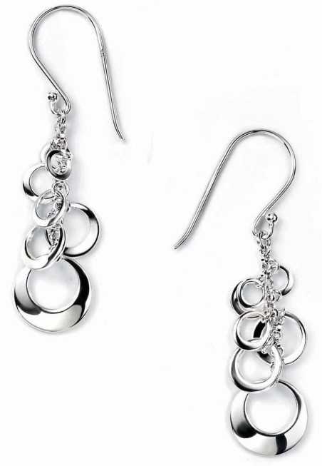 Boucle d'oreille cercles en argent 925/1000