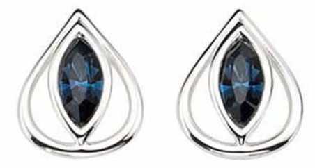 Boucle d'oreille swarovski en argent 925/1000