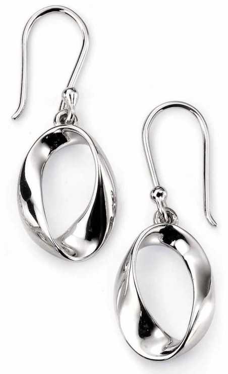 Boucle d'oreille ovale tendance en argent 925