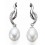 Boucle d'oreille chic et classe perle en argent 925