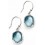 Boucle d'oreille verre en argent 925