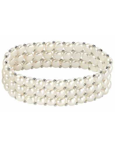 Bracelet tendance perle d'eau douce en argent 925