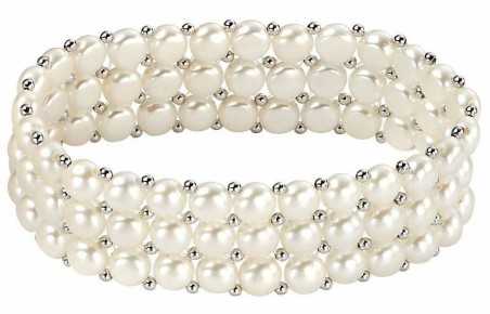 Bracelet tendance perle d'eau douce en argent 925