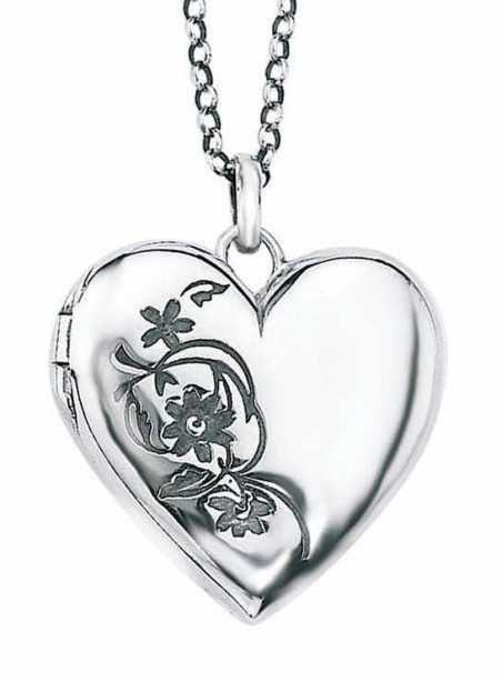 Collier pendentif photo fleur en argent 925