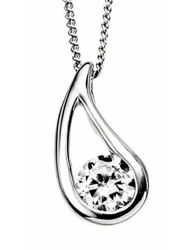 Collier zirconium blanc en argent 925