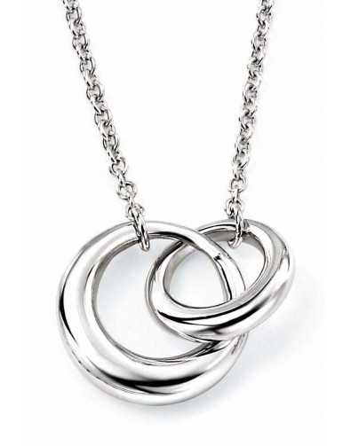 Collier double anneaux en argent 925