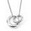 Collier double anneaux en argent 925