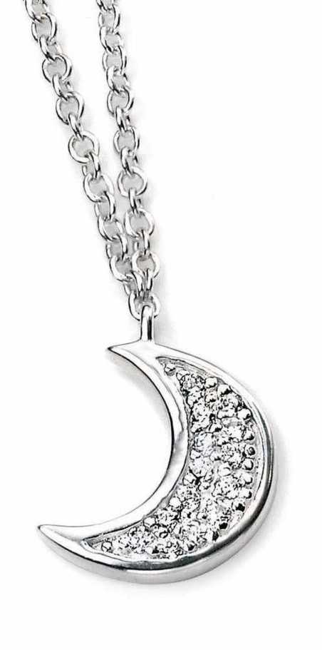 Collier lune en argent 925/1000