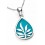 Collier imitation turquoise en argent 925