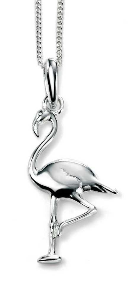 Collier flament rose en argent 925/1000