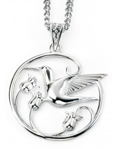 Mon-bijou - D4202 - Collier Colibri en Argent 925/1000