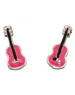 Mon-bijou - D924p - Boucle d'oreille guitare en argent 925/1000