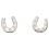 Mon-bijou - D951t - Boucle d'oreille fer à cheval en argent 925/1000