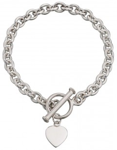Mon-bijou - D122 - Bracelet petit coeur en argent 925/1000