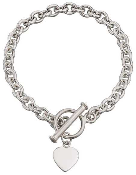 Mon-bijou - D122 - Bracelet petit coeur en argent 925/1000