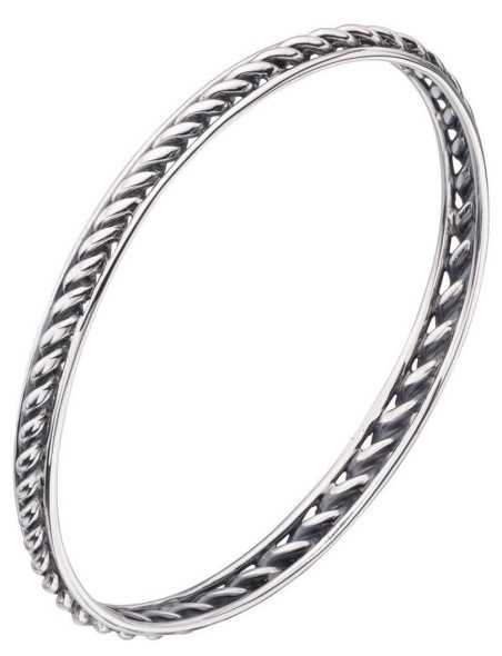 Bracelet torsadé en argent 925