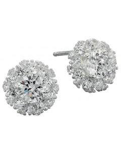 Mon-bijou - D4925 - Boucle d'oreille zirconia en argent 925/1000