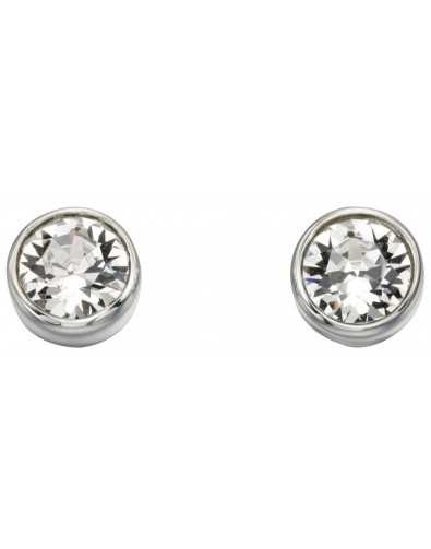 Boucle d'oreille zirconium blanc en argent 925