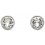 Boucle d'oreille zirconium blanc en argent 925