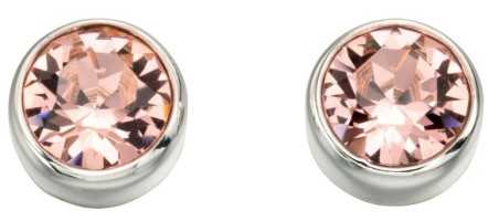 Boucle d'oreille zirconium rose en argent 925