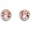 Boucle d'oreille zirconium rose en argent 925