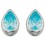 Boucle d'oreille zirconium bleue ciel en argent 925