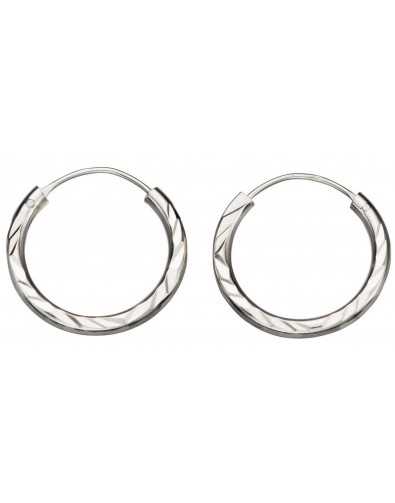 Boucle d'oreille anneau en argent 925