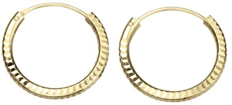 Mon-bijou - D237 - Boucle d'oreille anneau plaqué or en argent 925/1000