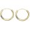 Mon-bijou - D237 - Boucle d'oreille anneau plaqué or en argent 925/1000